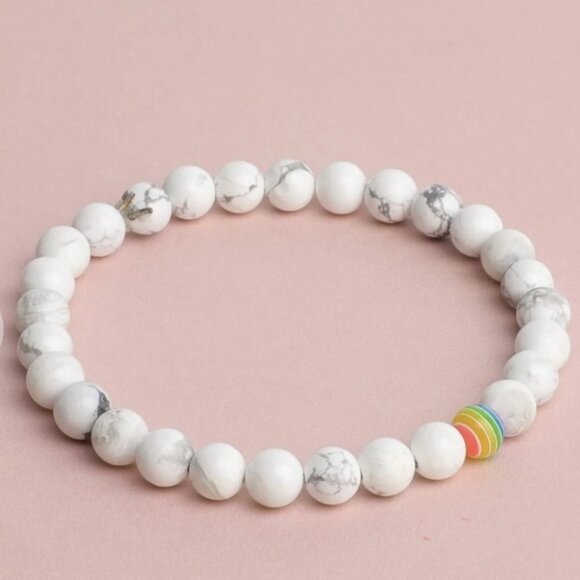 Vitality Extracts White Howlite Rainbow Diffuser Bracelet / BRAND NEW - Picture 4 of 7